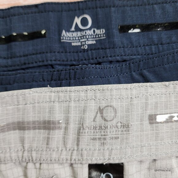 Set Of 2 AndersonOrd Mens Performance Shorts Size 40  Navy & Gray - Picture 4 of 7